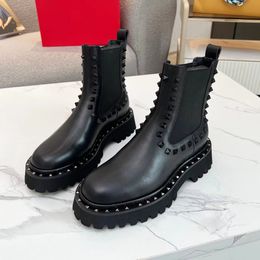 Nouvelles bottes bottine designer Martin Desert pour femmes chaussures classiques mode hiver bottes en cuir talon grossier femmes chaussures avec boîte