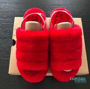 Nieuwe Laarzen Slipper Dames kinderen Yeah Slide Fur Sandale kleine meisjes harige pantoffels Schoenen Luxe Designer Platform Slipper Slides Sandalen