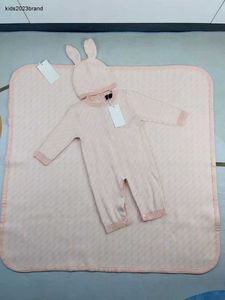 Barboteuses de créateurs pour nouveau-nés, avec couvertures enveloppantes, combinaisons avec lettres pour bébés, chapeaux de lapin, barboteuse en coton doux