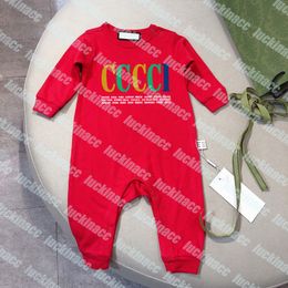 Nieuwe geboren babykleding ontwerper kinderkleding jumpsuit luxe brief kinderen romper baby's g jumpsuits ronde hals babyjongen meisje sets