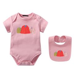 Nouveau-né bébé vêtements L Designers mois enfants barboteuse enfants dessin animé motif de citrouille Onesies filles garçons luxe barboteuses femmes combinaison esskids-6 CXD2401254