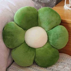 Recién nacido Bebé Niñas Ldren Playmate Almohada Realista Flor en forma de estera Juguetes de peluche Relleno Planta suave Flores Almohada de felpa J220729