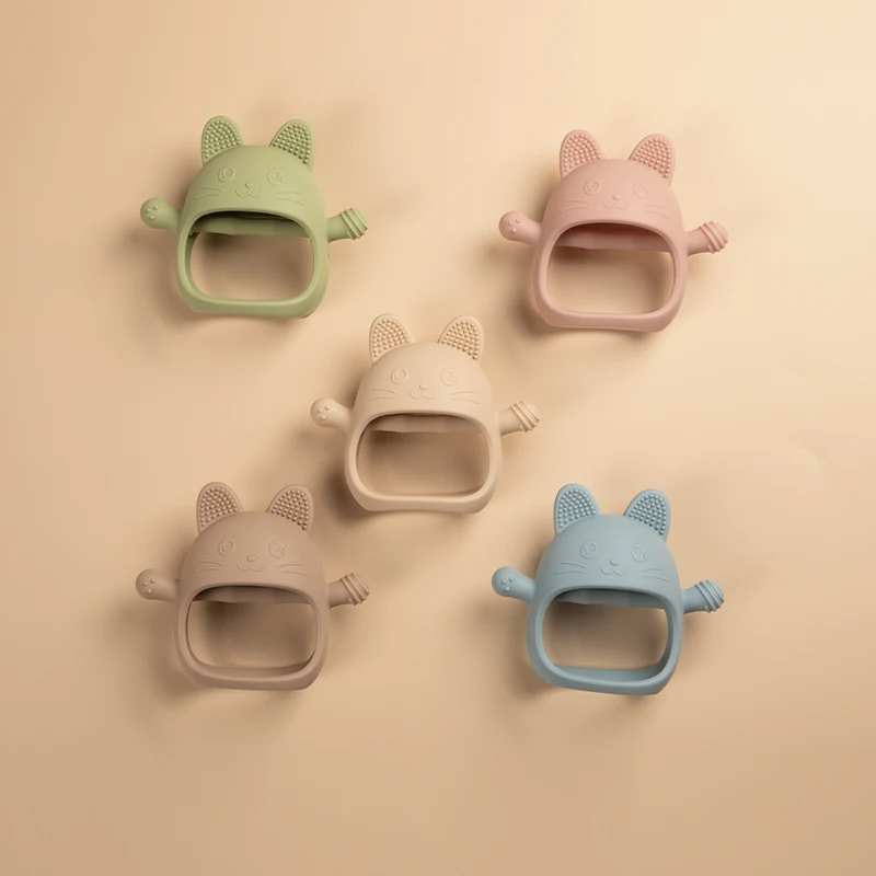 New Born Born Glove Teother Toy BPA Free Baby Cat Shape Hand Hand Facifier for evant molar acting toys accsitations accsities