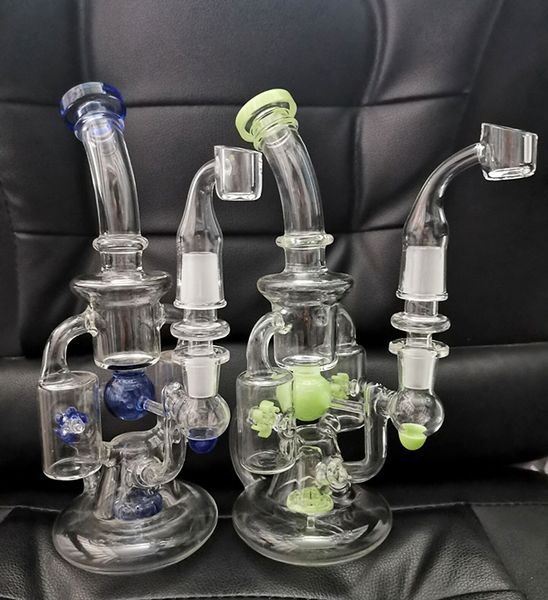 NUEVO Cubilete inferior Bong Tubería de agua Tornado Disco Quemador de aceite Molino de viento Cabezal de ducha Perc Arm Swirl Water Bongs Hookah sestshopventa caliente