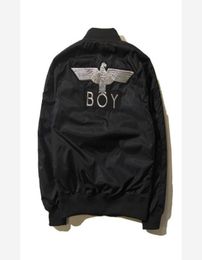 Nouveau garçon London Boy Broidered Eagle Hawk Black Jacket Coats2514203