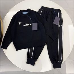 Nouveaux garçons vêtements de sport designer ensemble deux pièces vêtements en laine pur coton pantalon décontracté mode beau bébé bébé ensemble A4