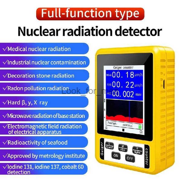 Nuevo BR-9C-XR-3 2 en 1 Pantalla digital portátil Detector nuclear de electroradiación EMF Geiger Contador Probador preciso HKD230826