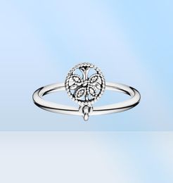 Nouvelle marque 100 925 Silver Silver Samling Family Tree Ring For Women Wedding Anness Bijoux 66142041725252