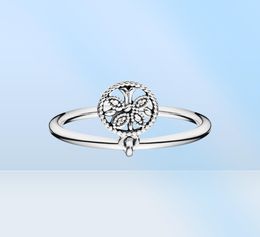 Nouvelle marque 100 925 Silver Silver Samling Family Tree Ring pour femmes Anneaux de mariage Bijoux de mode66142047178870