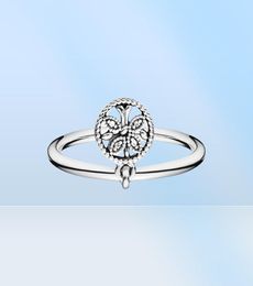 Bague arbre généalogique pendante en argent Sterling 100 925, nouvelle marque, anneaux de mariage pour femmes, bijoux à la mode66142049237373