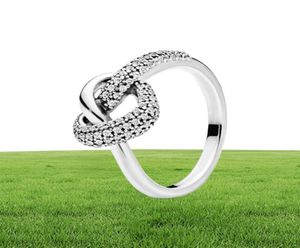 Nouvelle marque 100 925 Anneau de coeur noué en argent sterling pour femmes anneaux de fiançailles de mariage accessoires de bijoux 99269396773152