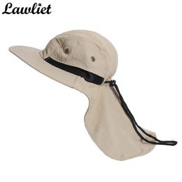 Nouvelle Marque Chapeau Soleil pour Homme Parasol Seau De Pêche D'été Chapeau Montée Montagne Jungle Randonnée Femmes UV Protection Chapeaux Y200602