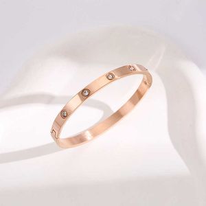 Nieuw merk Classic Designer Bracelet Kajia Fashion Diamond Imitatie Titanium Steel Band Water Simple Rose