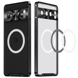 Coque de protection magnétique en métal pour Google Pixel 8 Pro, nouvelle marque, étui de téléphone portable anti-empreintes digitales