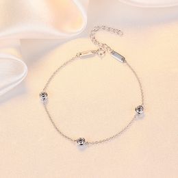 Nouvelle Marque Design Brillant Zircon s925 Bracelet En Argent Femmes Bijoux Mode Européenne dame Petit Bracelet Délicat Accessoires Saint Valentin Cadeau