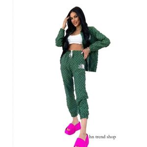 Nieuw merk voor tweedelige broekpakken voor dames Casual Fashion Girls Gedrukt tweedelig Jogger Set Jacket + Pant Ladies Tracksuit Sweat Sweat Suits 133