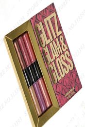 Nieuw merk Langdurige Glam Lipgloss Make -up Fruit Lip Balm 6 Shade Gloss Travel Size Kit Sets3331221