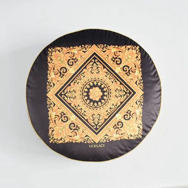 Nouvelle marque de luxe taie d'oreiller ronde pour oreillers 45 cm décor maison lit taie d'oreiller lin velours coussin coton couverture jeter corps Boho Designer