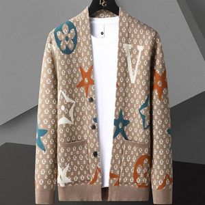 Nieuw merk Luxe V-nek Cardigan Sweaters mode gebreide kasjmier Cardigan trui Koreaanse stijl heren trendy Cardigans Jacket Men CL254C