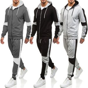 Merk man tracksuit heren sets sportkleding zipper hoodiespants mannelijke casual sweatshirts jas sportpakken herenkleding 201128