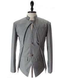 Nueva marca de trajes ajustados de estilo británico para hombre, Blazer de diseño elegante, chaqueta informal de moda de negocios, ropa para hombre Simple Ou2219