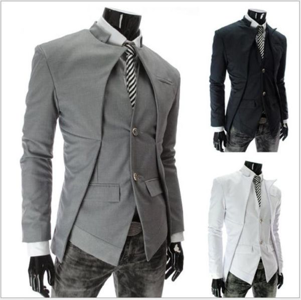 Nouvelle marque Men British Style Slim costumes Mens Élégant Blazer Business Casual Business Veste de mode Men039 Vêtements Simple OU5193331