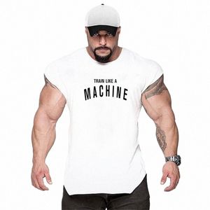 Nieuwe Merk heren sleevel shirts Zomer mannen Tank Tops Gym Kleding Bodybuilding Hemd Casual Fitn tanktops tees V8Zu #