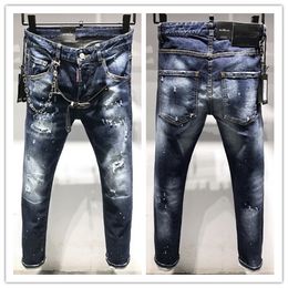 Jeans décontractés pour hommes, nouvelle marque à la mode européenne et américaine, lavage de haute qualité, meulage à la main, optimisation de la qualité e7