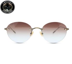 Nieuw merk Oliver Eyewear Classic Vintage Sunglasses Round Lens Myopia 18K Gold Mirror Simple Metal Damesmen Silver Glasses5477402