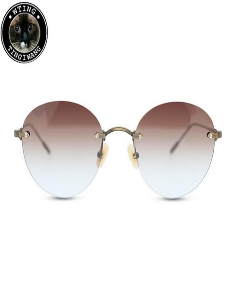 Nueva marca Oliver Eyewear Gafas de sol clásicas vintage Lente redonda Miopía Espejo de oro de 18 k Metal simple Mujeres Hombres Gafas plateadas 8999271