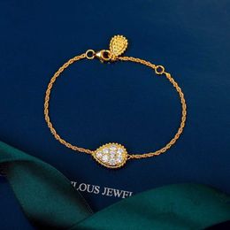 Nueva marca de joyería de plata de ley 925 pura para mujer, pulsera de gota de agua, joyería de boda Praty, bonito Color dorado, diamante encantador