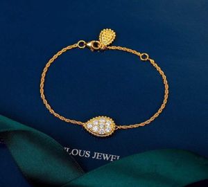 Nouvelle marque Pure 925 Bijoux en argent sterling pour femmes bracelet de chute d'eau praty bijoux de mariage mignon gold coulor diamant charmant4597290