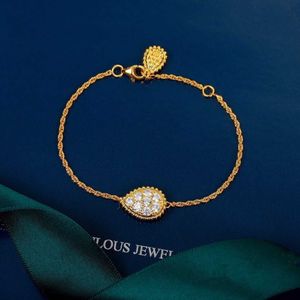 Nieuw merk Pure 925 Sterling Silver Jewelry For Women Water Drop Bracelet Praty Wedding Sieraden Leuk Gold Color Diamond Lovely250r