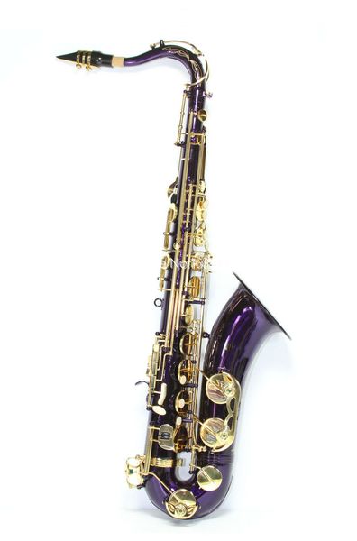 Saxophone Tenor violet, nouvelle marque, air Bb, instrument de musique en laiton laqué or avec étui, accessoires, livraison gratuite
