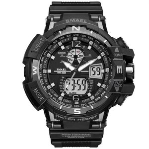 Nueva marca Smael Watch Dual Time Big Dial Men Watches S Clock Digital Clock Digital Wallwatch Relogio Masculi2850