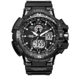 Nieuw merk Smael Bekijk Dual Time Big Dial Men Sports Watches S Shock Waterproof Digital Clock Heren PolsWatch Relogio Masculi289P