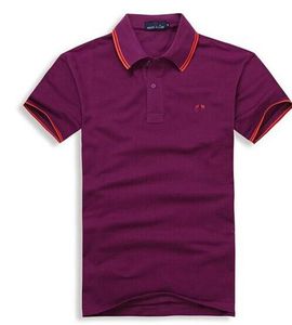 Nieuw merk Summer Men Polo Stripe borduurwerk shirt shirt short mouwen tops turn down kraag polar kleding mannelijke mode casual polo s-3xl