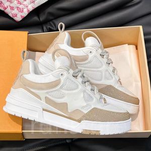 Nieuwe Broodschoenen Heren Sneakers Platformschoenen Casual Veelzijdige Mode Veters Trend Schuine Zijsneaker Klassieke Bloemenschoen Platte Outdoor Sneaker