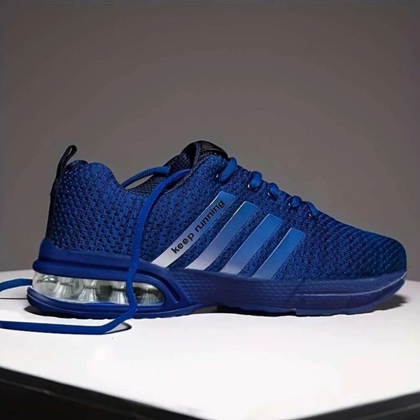 Nouvelles baskets à coussin d'air respirant hommes Chaussures sportives rayées pour courir, basket-ball et séances d'entraînement au gymnase - résistant à l'usure