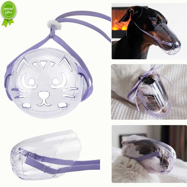 Nouveau respirant chat chien museau anti-morsure masque de toilettage animal de compagnie chaton bouche masque couverture museau pour un chat bain outil de nettoyage Cosas Para Gat