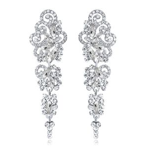 Nouvelles boucles d'oreilles de mariée avec cristaux strass goutte d'eau boucle d'oreille bijoux de mariée résultats accessoires de mariage pour les mariées BW0427600642