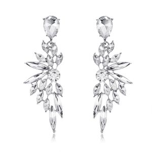 Nouvelles boucles d'oreilles de mariée avec cristaux strass goutte d'eau boucle d'oreille bijoux de mariée résultats accessoires de mariage pour les mariées BW-398