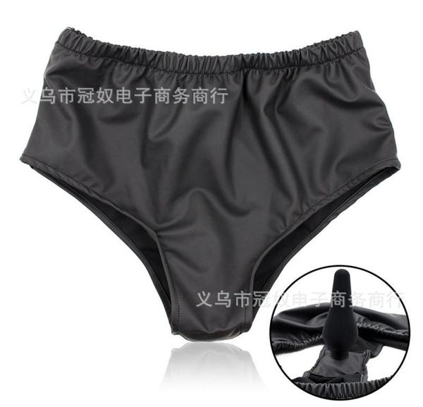 Nieuwe Slips Knickers Met Siliconen Anale Plug Mannelijke Vrouwelijke Butt Plug Broek Undershorts Kuisheidsgordel Volwassen Bdsm Sex Anus Speelgoed Y7789706112