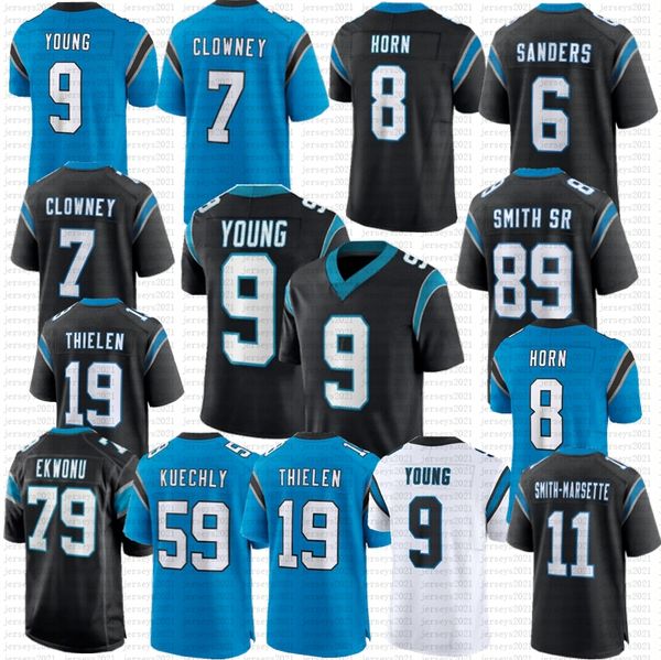 Bryce Young Jadeveon Clowney Football Jersey Miles Sanders Adam Thielen Mingo Ikem Ekwonu Jaycee Horn Steve Smith Sr Shenault Jr Julius Peppers Luke Kuechly