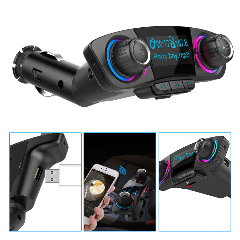 New BT06 Bluetooth Car MP3 Player Wireless Hands-Free FM Transmitter Car Charger Factory Wholesale with Fast Shipping