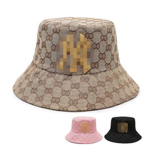 Nouveau seau chapeau luxes hommes femmes casquette mode Stingy Brim chapeaux motif imprimé respirant ajusté casquettes de plage pêcheur seaux chapeau de soleil avec lettres Fedora en option