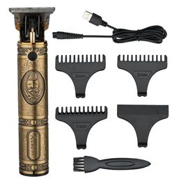 Neuer Buddha-Kopf-elektrischer Haarschneider, wiederaufladbar, Retro-Öl-Kopf-Haarschneider, Weihnachtsgeschenk für Mann, 0 mm Kamm, USB-Ladegerät272n