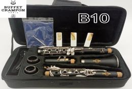 Nuevo buffet B10 BB Clarinete B Tune plano 17 Key Bakelite Clarinet Professional Woodwind Instruments con boquilla de caja9521994