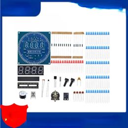 NEW Build Your Own Unique DS1302 Rotating LED Display Alarm Electronic Clock Module DIY Kit with Temperature Display for Arduino - 2024 Edition