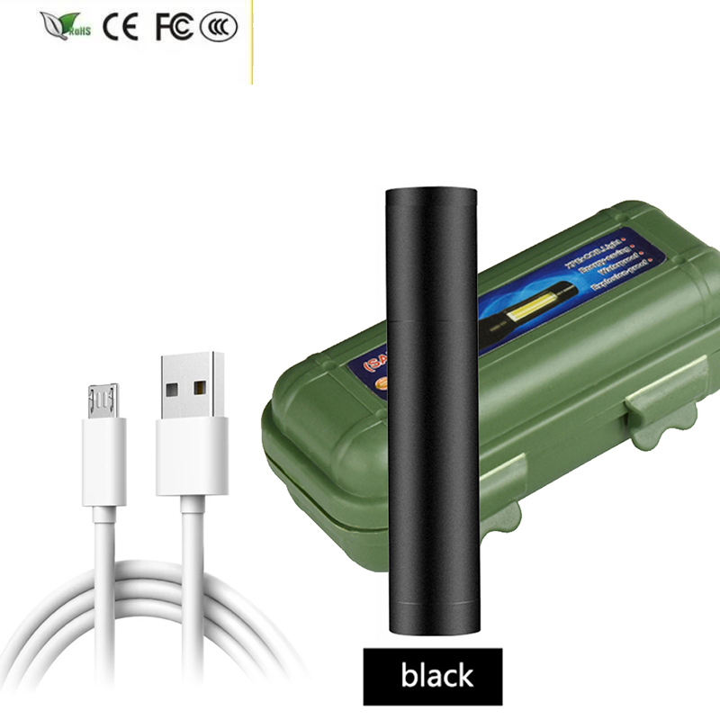 Neue eingebaute Batterie XP-G Q5 LED-Taschenlampe USB-Ladeblitzlampe Taschenlampe im Freien wasserdicht stoßfest Selbstverteidigungs-Hartlampe